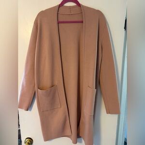 Amazon Women's Open-Front Camel Pocket Cardigan Sweater